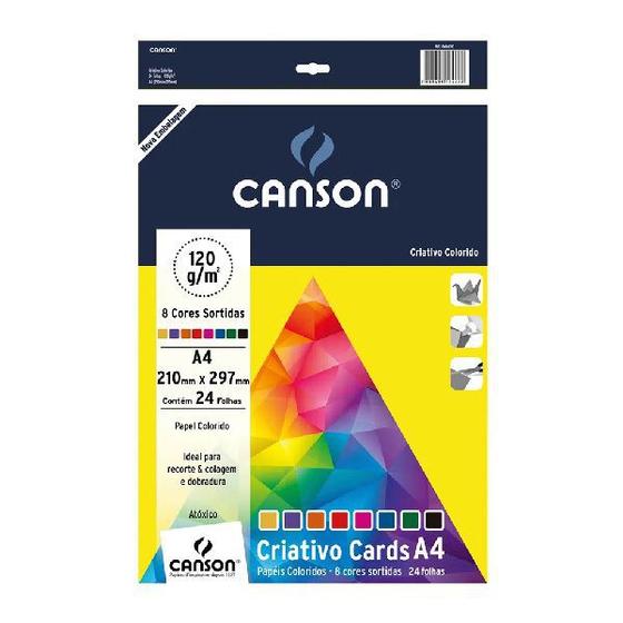 Imagem de Folhas Criativo Colorido Canson A4 120gm²