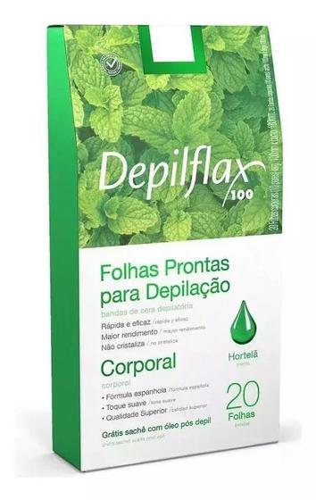 Imagem de Folhas  Depilação Facial Hortela C/24un Depilflax