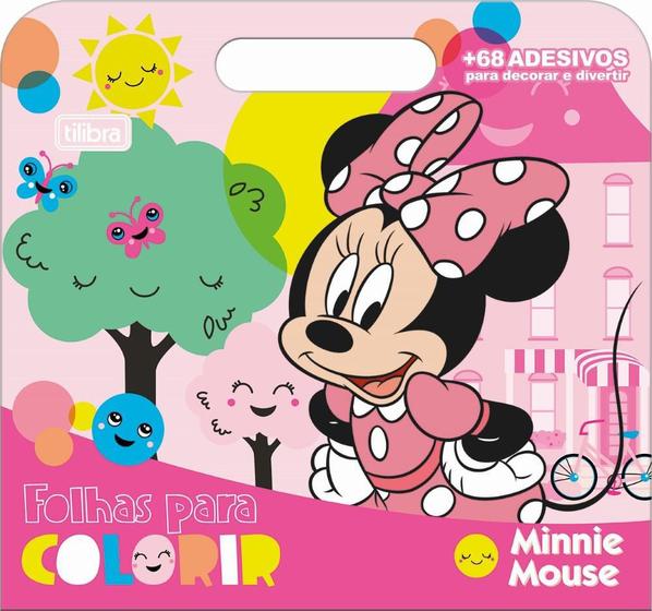 Imagem de Folhas Para Colorir Com Maleta Minnie Tilibra