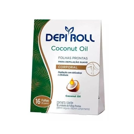 Imagem de Folhas Para Depilação Corporal Coconut Oil Depi Roll 16 un