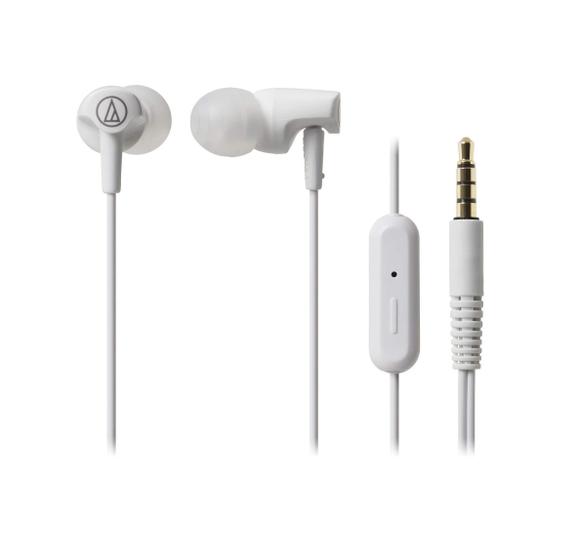 Fone de Ouvido Intra-auricular Com Microfone e Controle Branco Audio Technica Ath-clr100iswh