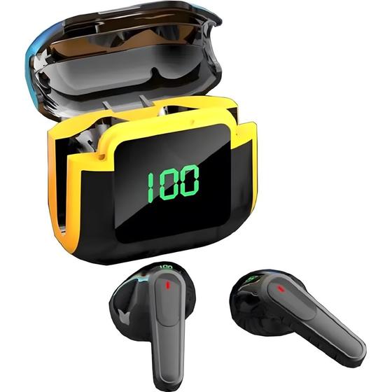Imagem de Fone Bluetooth Com Mostrador De Led Gamer Com Baixa Latência