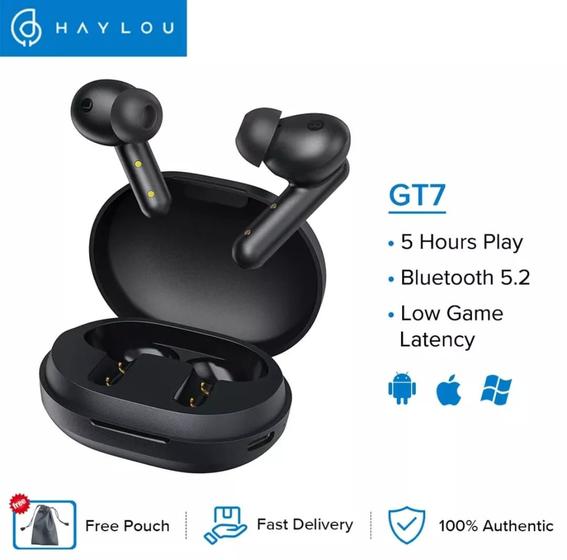 Fone Bluetooth Haylou Gt7 Neo Preto Modelo Novo Modo Gamer - Fone de ...
