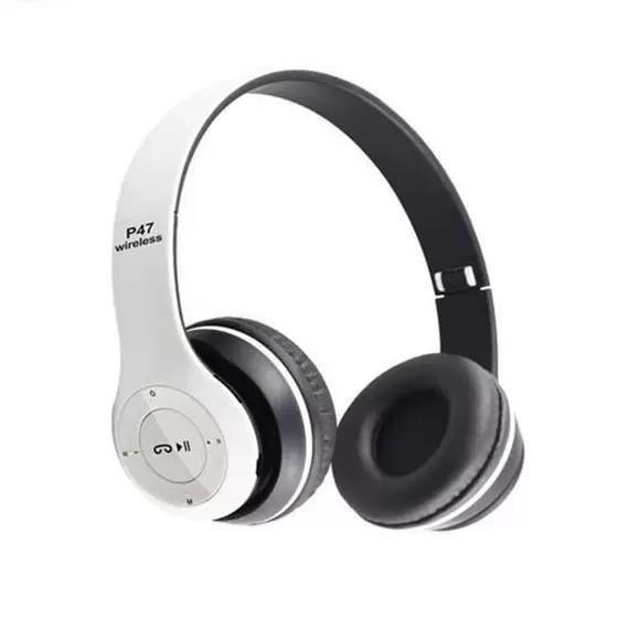 Imagem de Fone Bluetooth P47 Branco Headphone Sem Fio Estéreo