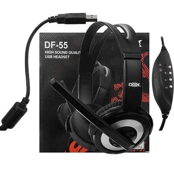 Imagem de Fone Com Fio E Microfone Dex Df-55 Headset