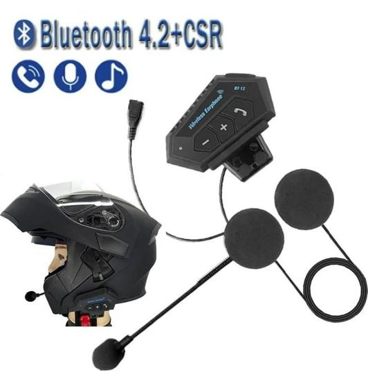 artery Discourse somersault Fone Com Microfone Bluetooth Para Capacete Moto - Ai CAR FUN - Fone de  Ouvido Bluetooth - Magazine Luiza