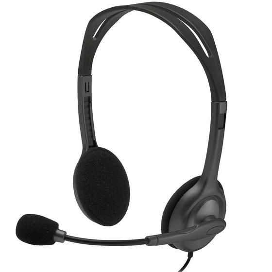 Fone de Ouvido Headset Stéreo Cinza H111 Logitech 981-000612