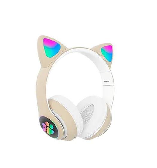 Imagem de Fone De Gatinho Headphone Cat Bluetooth Led Sem Fio Sd