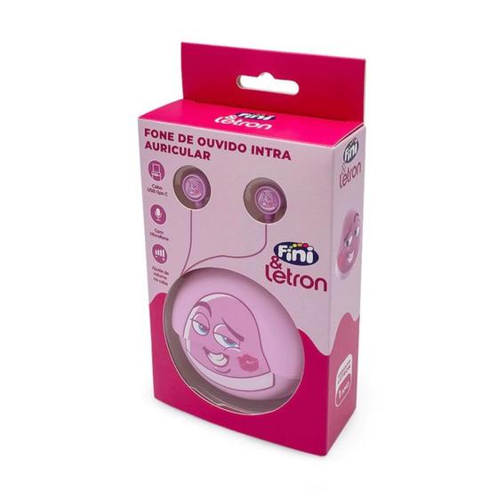 Imagem de Fone de ouvido beijo fini intra auricular com fio 1m letron   10325