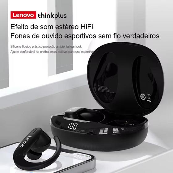 Imagem de Fone de Ouvido Bluetooth 5.2 Lenovo T50 Original HiFi Stereo, p/Jogos, à Prova d'Água, com Microfone