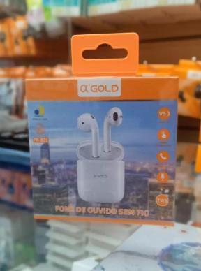 Fone De Ouvido Bluetooth - A Gold sem fio Menor preço em Fone De Ouvido Bluetooth - A Gold sem fio