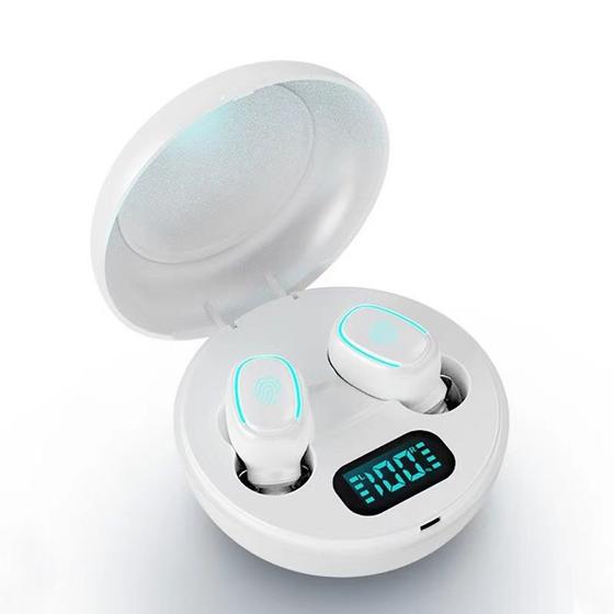 Imagem de Fone de Ouvido Bluetooth A10 TWS - 5.0 Estéreo, Touch Control, à Prova d'Água e com Display LED (Branco)