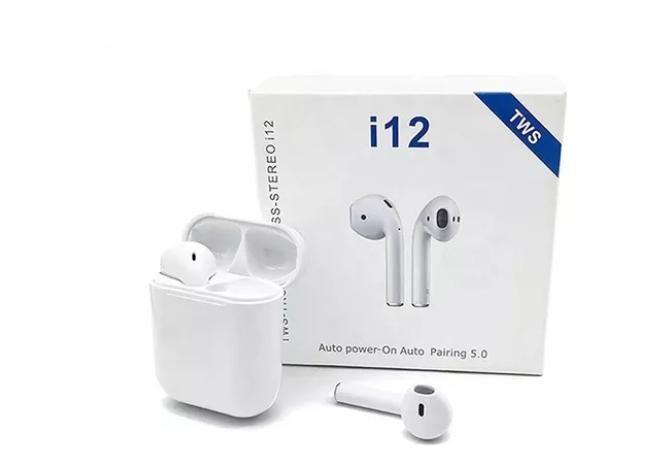 Imagem de Fone De Ouvido Bluetooth i12 5.0 Branco TWS