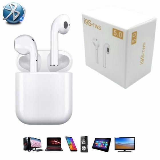 Imagem de Fone de Ouvido Bluetooth I9S TWS com Case de Silicone Branco