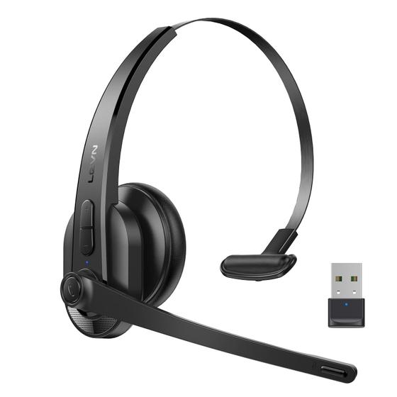 Imagem de Fone de Ouvido Bluetooth LEVN Sem Fio com Cancelamento de Ruído e Microfone