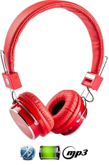 Fone de Ouvido Headphone Bluetooth Vermelho Boas Lc666