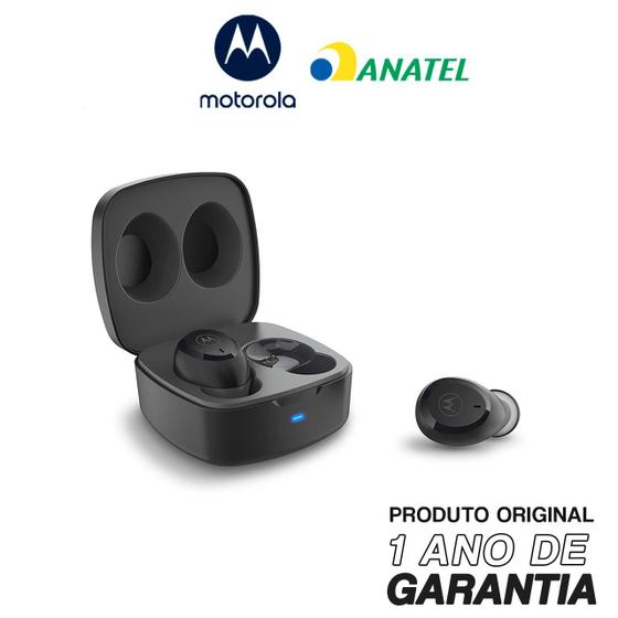 Imagem de Fone De Ouvido Bluetooth Original Motorola Moto Buds 100, A prova d'agua - Preto