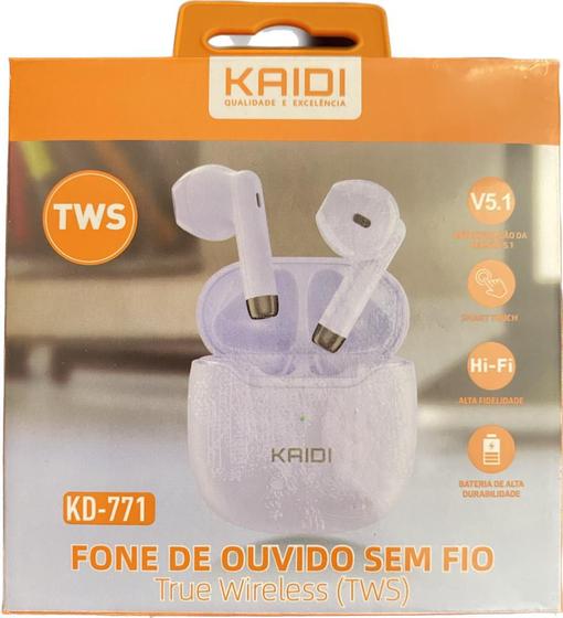 Fone De Ouvido Bluetooth P/ Celular Sem Fio Kaidi Tws Kd-771 Menor preço em Fone De Ouvido Bluetooth P/ Celular Sem Fio Kaidi Tws Kd-771