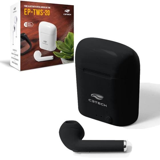 Imagem de Fone de Ouvido Bluetooth Sem Fio C/ Microfone C3Tech Preto