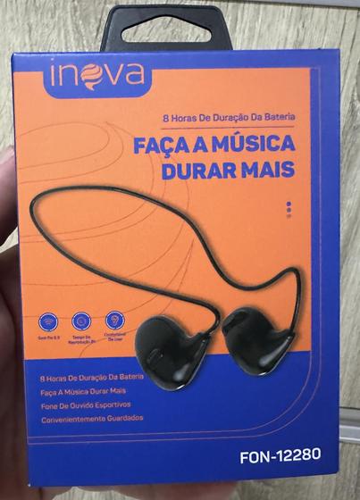 Imagem de Fone de ouvido bluetooth sem fio earcuffs esportivo inova fon-12280 - preto