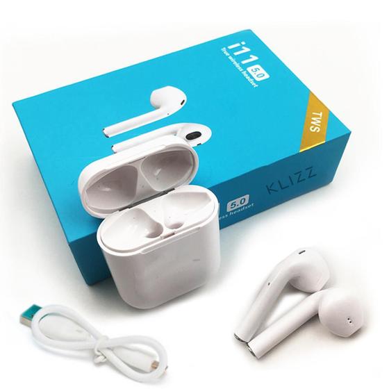 Imagem de Fone De Ouvido Bluetooth Sem Fio Touch Com Microfone Branco