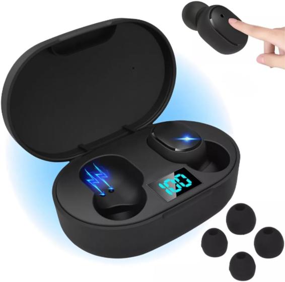 Imagem de Fone de Ouvido Bluetooth Sem Fio Wireless 5.1 Duplo Com Visor, Premium