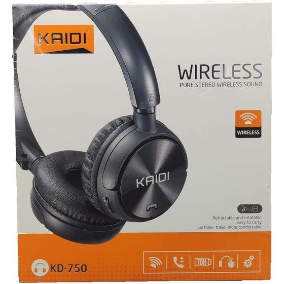 Imagem de Fone De Ouvido Bluetooth Stéreo Retrátil Headset Sem Fio KD-750