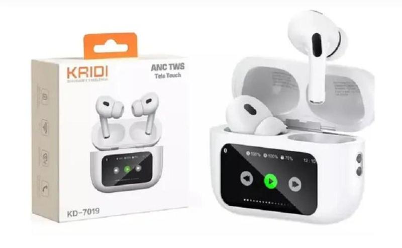 Imagem de Fone de ouvido bluetooth tws com display  tela touch cancelamento de ruído KD 7019 - Kaidi