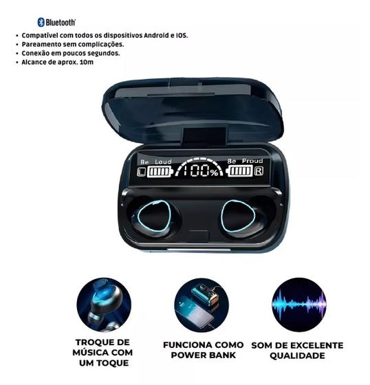 Imagem de Fone De Ouvido Bluetooth Tws M10 V5.3