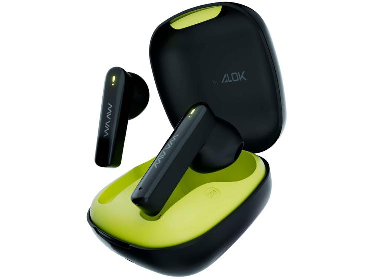 Imagem de Fone de Ouvido Bluetooth WAAW by Alok MOB 200EB - Intra-auricular True Wireless com Microfone