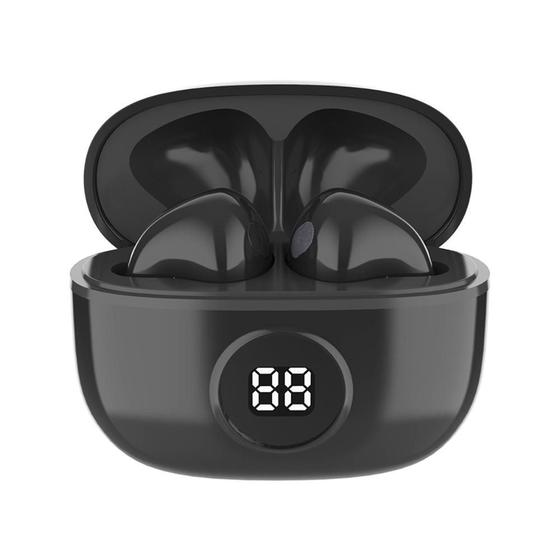 Imagem de Fone de ouvido Bluetooth WB In-ear Mini IO Sem fio Display Digital Bateria 20h, IPX4, Super Bass Compacto Touch sensível ao toque Conexão automática
