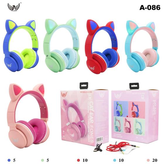 Imagem de Fone de ouvido cat ear modelo :A-086 - CAT EAR FONES