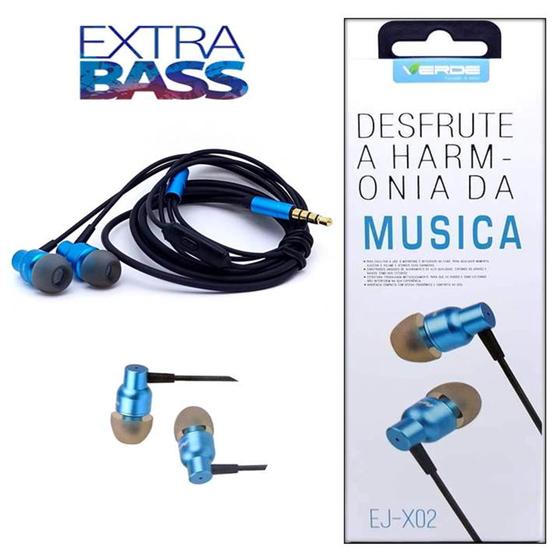 Imagem de Fone de Ouvido Celular Original Com Microfone Auxilia P2 Estéreo Extra Bass Intra-auricular - EJX02