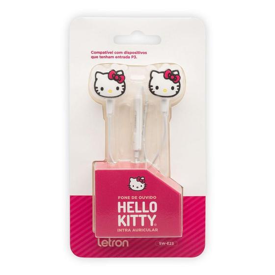 Imagem de Fone De Ouvido Com Fio Entrada P3 Hello Kitty Letron