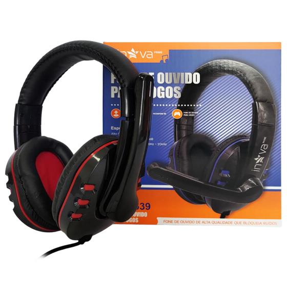 Imagem de Fone de Ouvido com Fio Headset Gamer com Microfone para Video Game PC Notebook Original Inova