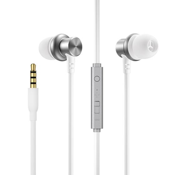 Imagem de Fone De Ouvido Com Fio P2 3,5mm Microfone Prata 1,2m Joyrom