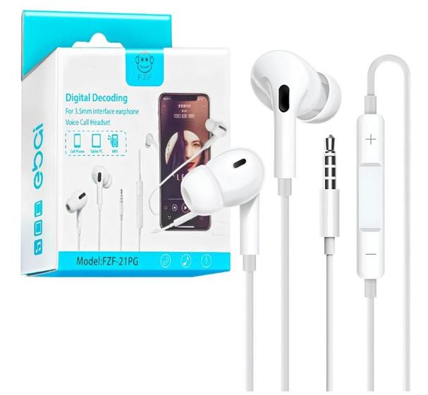Imagem de Fone de ouvido com Fio P3 3.5mm EBAI - FZF-21PG