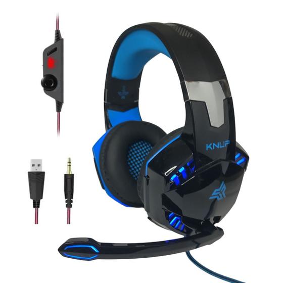 Imagem de Fone de Ouvido com Microfone Articulado Led Headset Gamer Pc Celular Notebook Computador Jogos Console