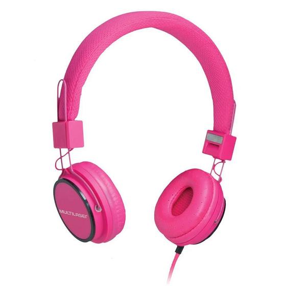 Imagem de Fone de ouvido com microfone headphone fun rosa multilaser