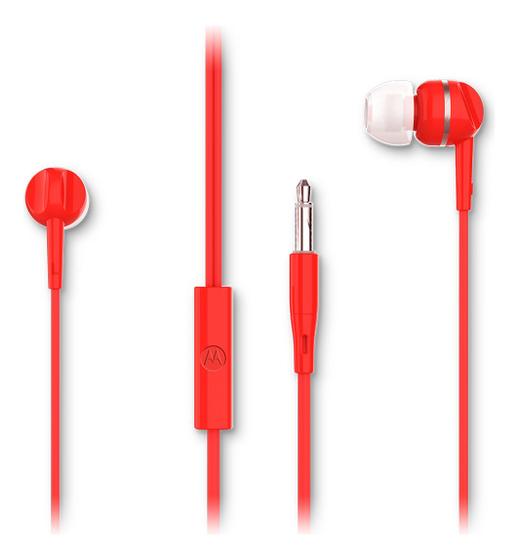 Imagem de Fone de Ouvido com Microfone Motorola Earbuds 105 Vermelho