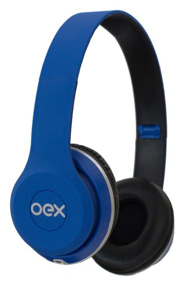 Imagem de Fone de ouvido com microfone oex style hp103 - azul