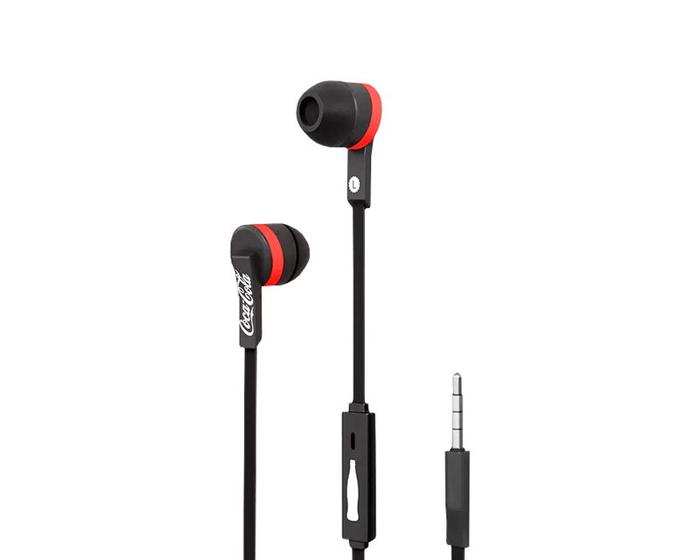Imagem de Fone de ouvido - Easy Earphone Coca-Cola -  com Microfone - Preto