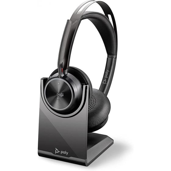 Imagem de Fone de ouvido Empresarial VOYAGER FOCUS 2, TEAMS ,USB-A COM BASE 213727-02