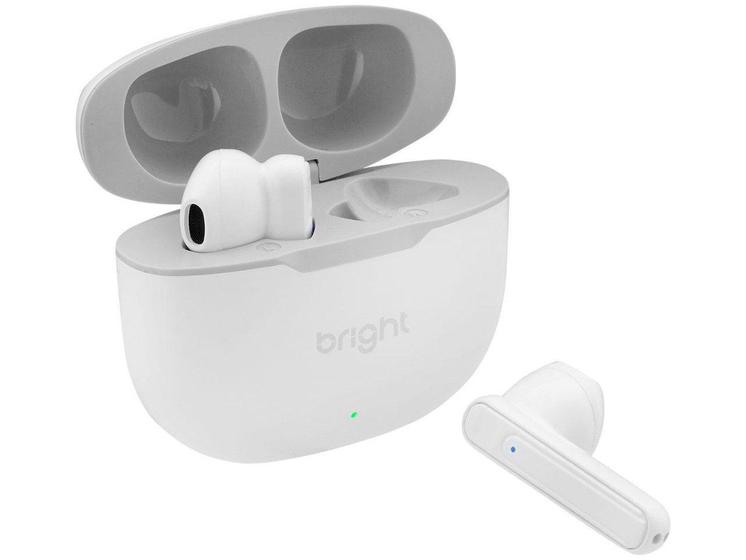 Imagem de Fone de Ouvido Esportivo Bluetooth Bright FN565 - Intra-auricular com Microfone Branco