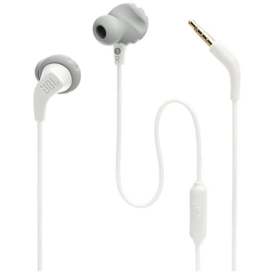 Imagem de Fone de Ouvido Esportivo JBL Endurance Run 2, com Microfone, Resistente a Água, Branco - JBLENDURRUN2WHT