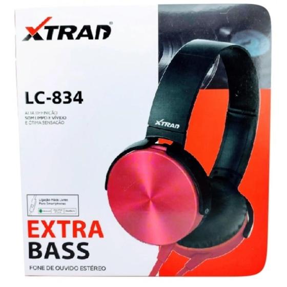 Imagem de Fone De Ouvido Estéreo Extra Bass Com Fio e Microfone Xtrad.