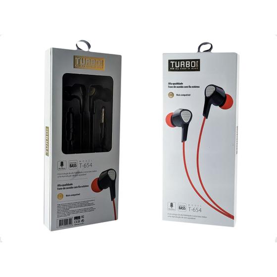 Fone de Ouvido Intra-auricular Hi-turbo T-654