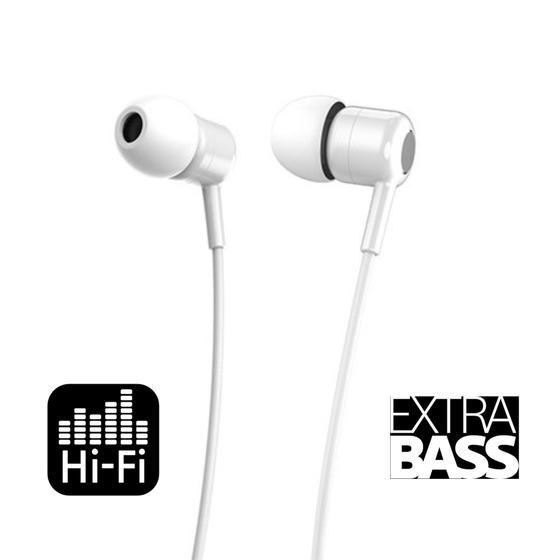 Imagem de Fone de ouvido Extra Bass HI-FI EARPHONES Earphone Earbuds P2 BRANCO