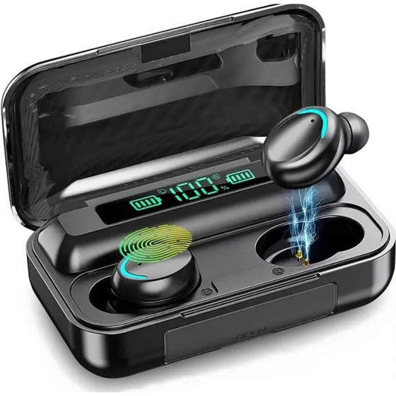 Fone De Ouvido F9 fone sem fio Bluetooth 5.0 Redução De Ruído Estéreo fone Com carregador portátil Menor preço em Fone De Ouvido F9 fone sem fio Bluetooth 5.0 Redução De Ruído Estéreo fone Com carregador portátil