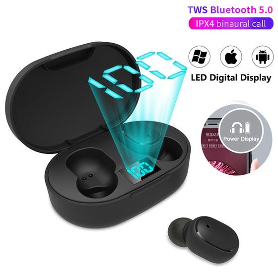 Imagem de Fone De Ouvido fone de ouvido bluetooth  2 Preto compativel AirDots 2